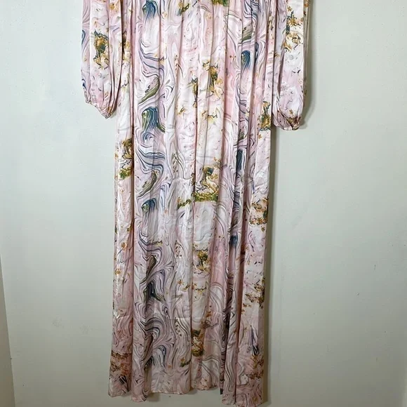 Miss Ord Printed Front V Neck Long Sleeve Maxi Dress. XL. NWT. - Picture 14 of 14